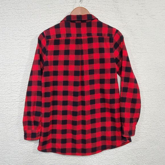 Woolrich Womens Black & Red Plaid Flannel Long Sleeve Button Shirt/Top Size Med - Picture 2 of 16